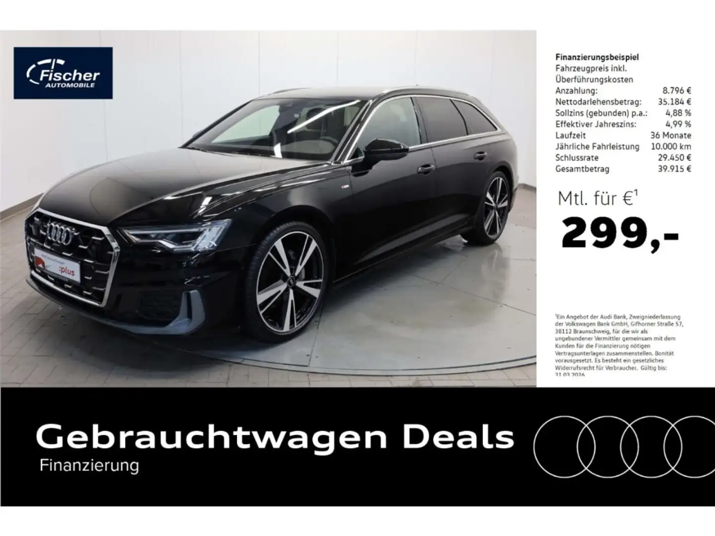 Audi A6 Avant 40 TDI qu. S line AHK/Memory/Tour/21'' Schwarz - 1