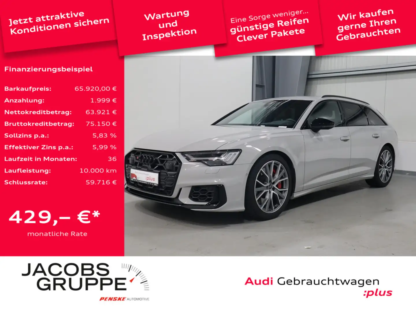Audi S6 Avant 3.0 TDI quattro B&O*Matrix*TopView * Beige - 1