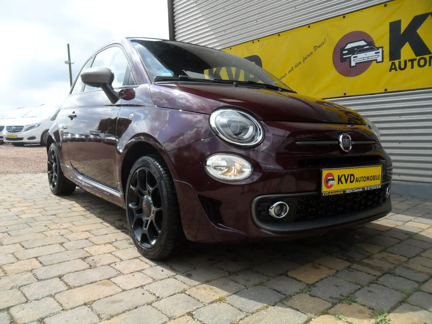 Fiat 500 Sport Cabrio Paars - 1