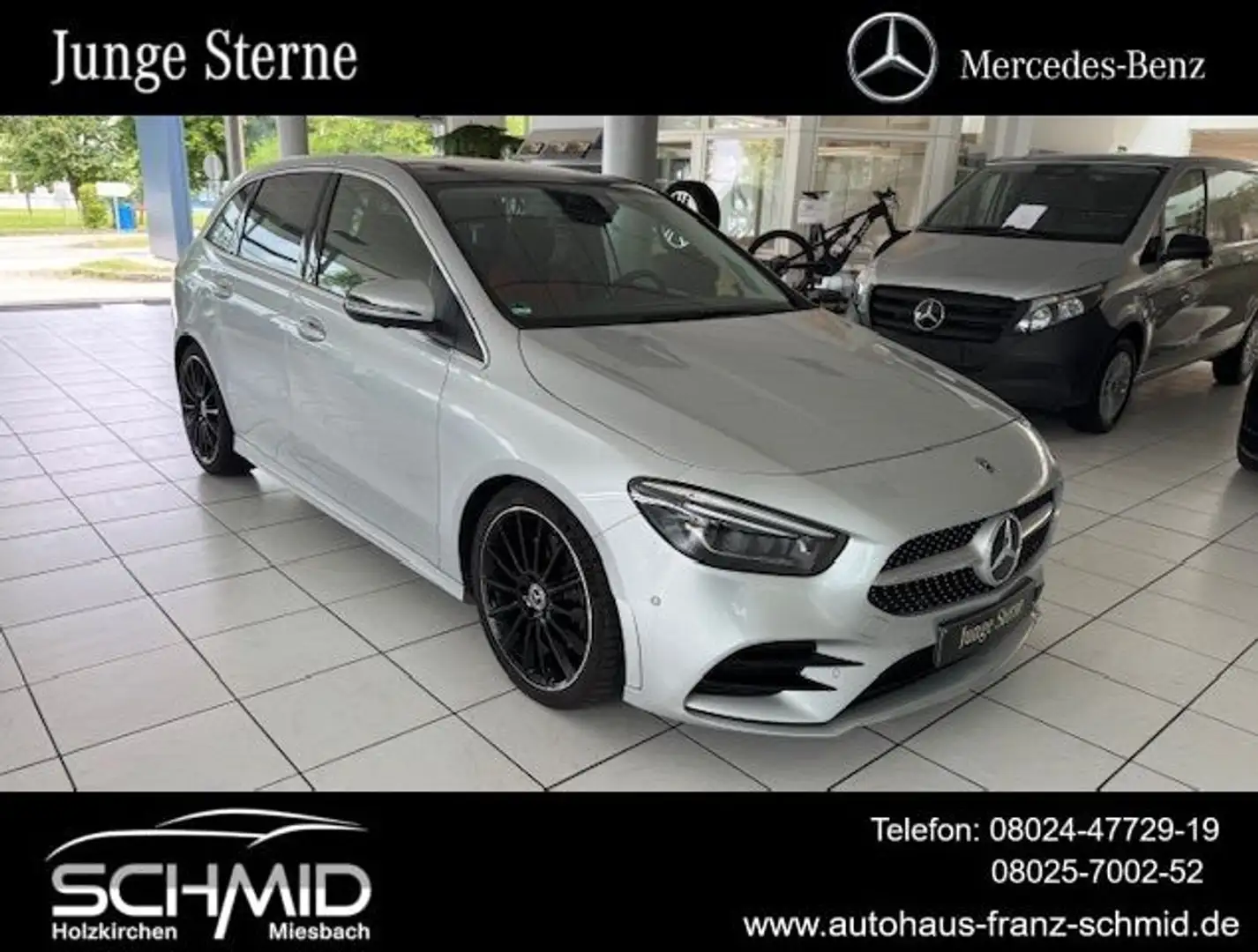 Mercedes-Benz B 220 4M AMG Line Leder Pano 360° Memory Distron Silber - 1