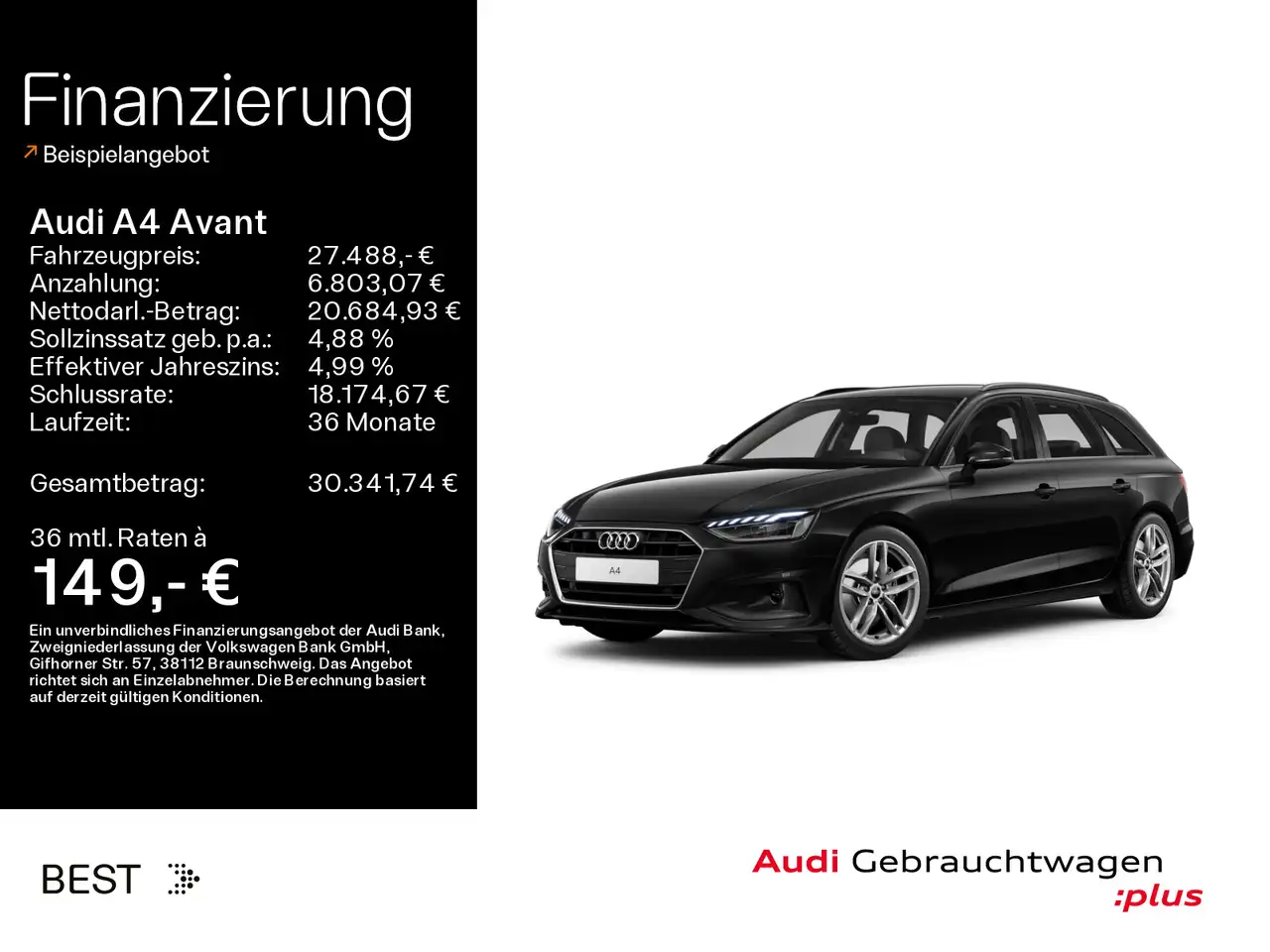 Audi A4 35 TFSI Tour & Stadt, Navi, LED, Kamera