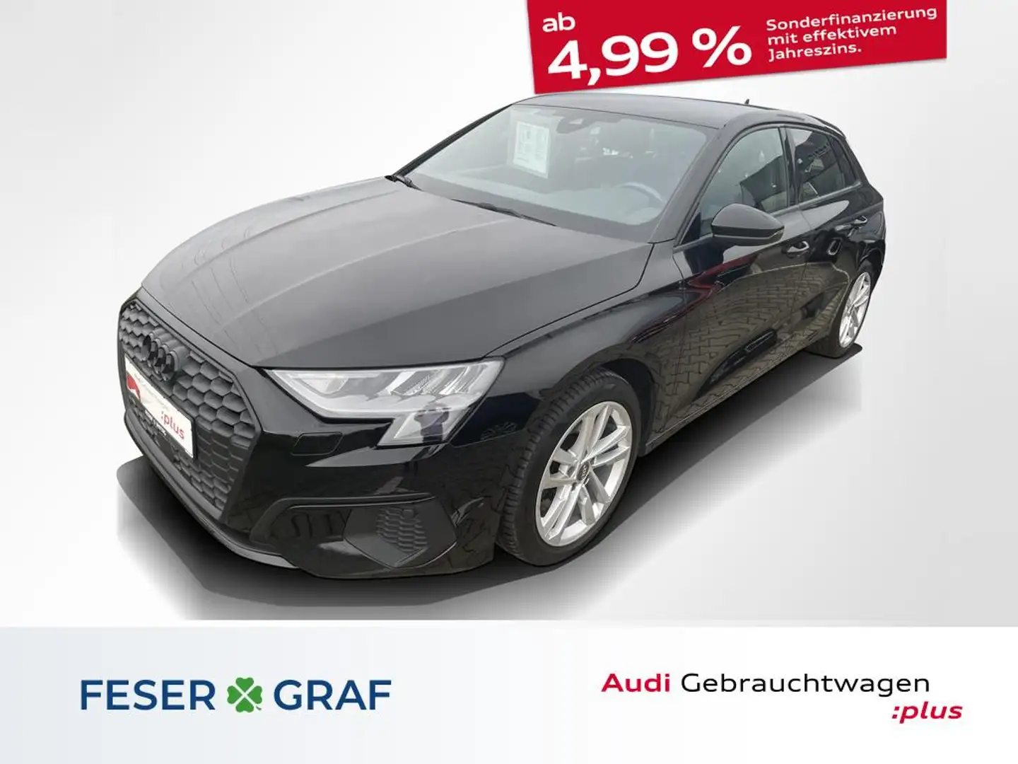 Audi A3 35 TDI S-tronic,LED,Navi+,VC Schwarz - 1