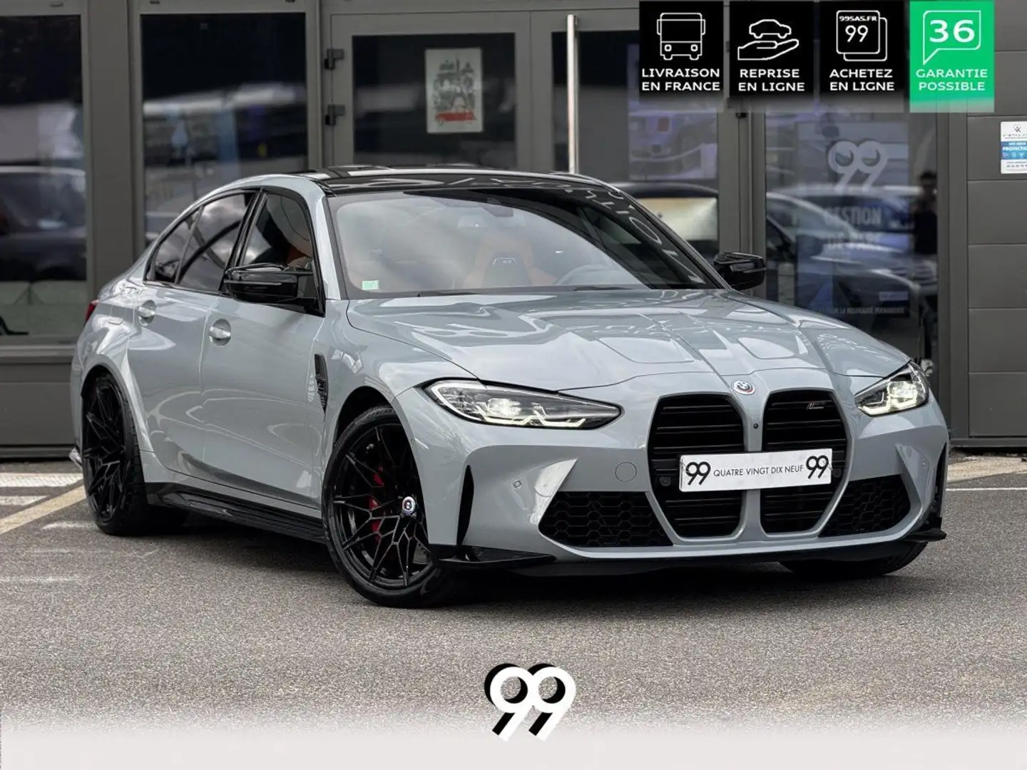 BMW M3 G80 XDRIVE 510CV CARBONE HK ORANGE LIVRAISON REPRI Gris - 1
