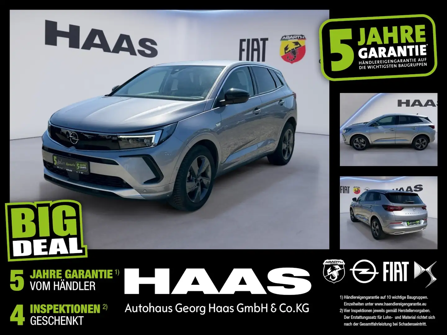 Opel Grandland 1.2 Turbo Elegance FLA 360 ParkAss. Grijs - 1
