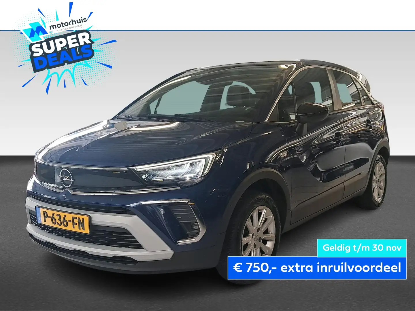 Opel Crossland 1.2 TURBO 110PK ELEGANCE NAVI CAMERA ECC NAP Bleu - 1