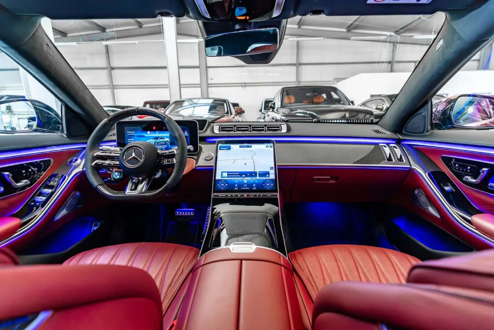 Mercedes-Benz S 63 AMG e 4M Perf / Red Interior / Carbon Blauw - 2