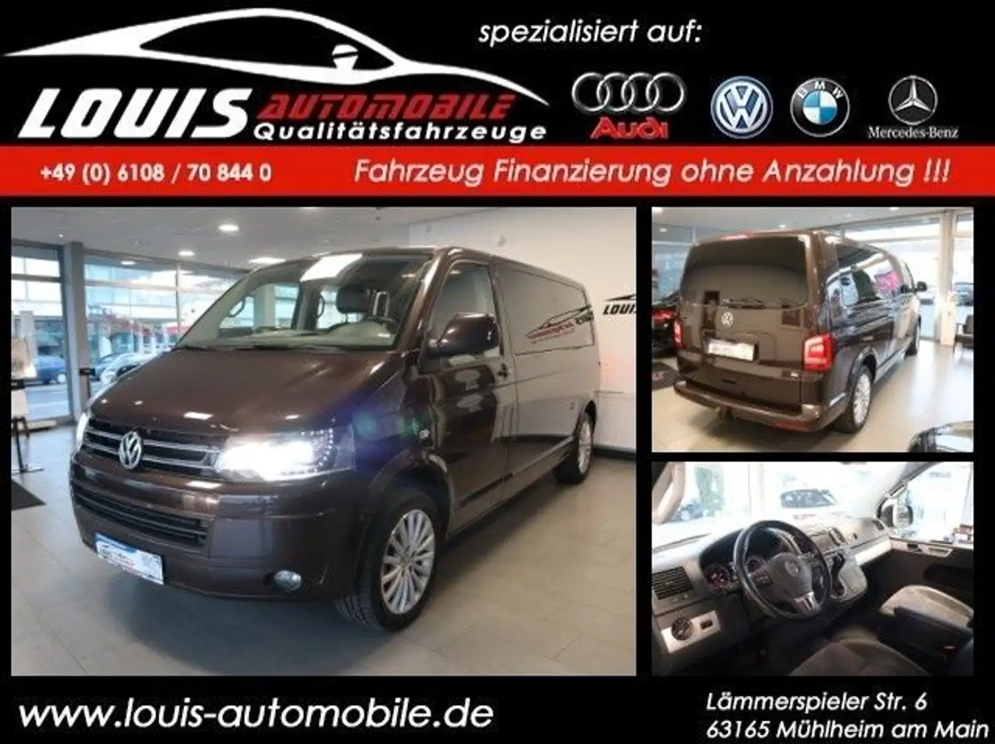 Volkswagen T5 Transporter T5 Multivan Comfortline lang 4Motion 7-STZR./AHK Brun - 1