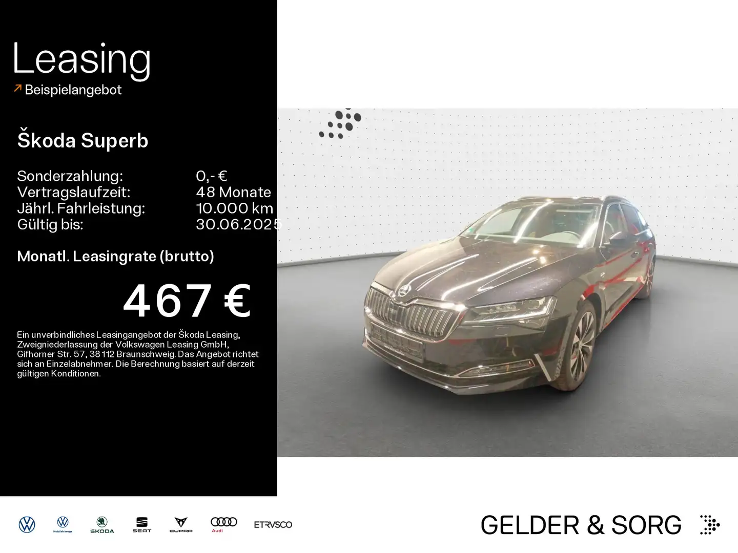 Skoda Superb iV Combi L&K 1.4 eTSI Pano*Stand*Canton Zwart - 1