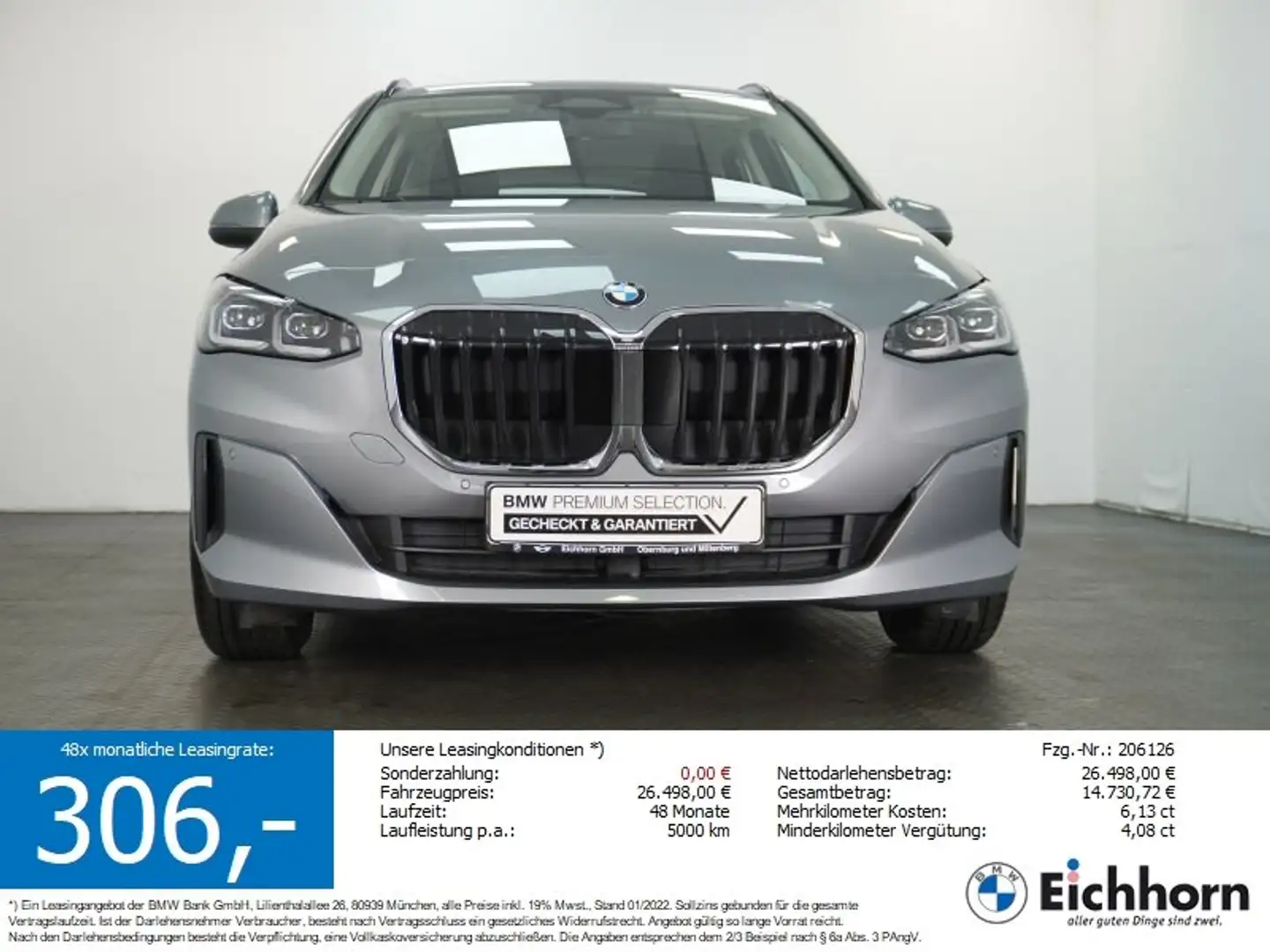 BMW 216 i Active Tourer *NAVI.PARKASSIST.LED-SW* Gris - 1