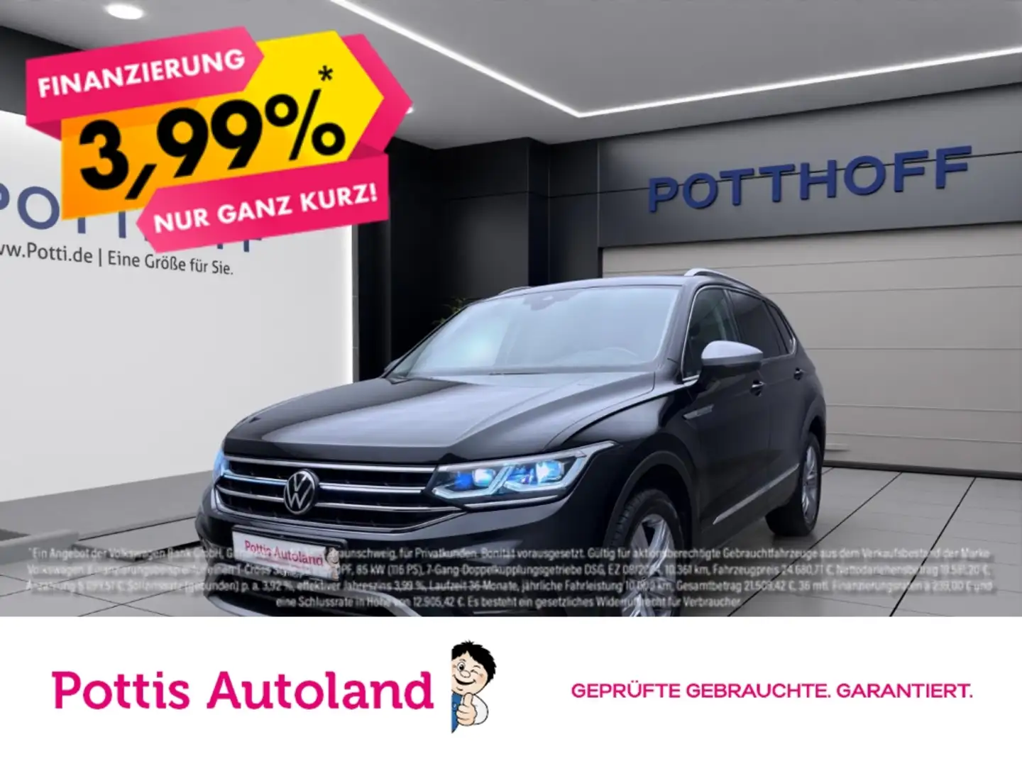 Volkswagen Tiguan Allspace 2.0 TDI DSG 4M ELEGANCE PANO STDHZG AHK IQ.LIGHT Schwarz - 1