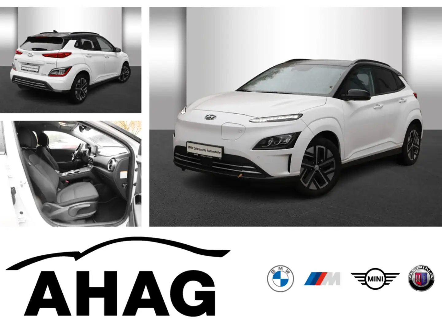 Hyundai KONA Kona Elektro 150kW Select AHK ACC RFK Sitzhz Weiß - 1