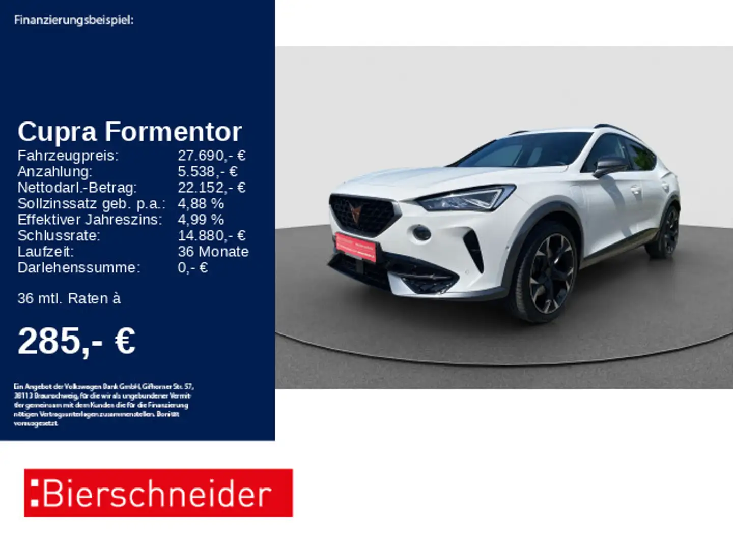 CUPRA Formentor 1.4 TSI DSG e-Hybrid VZ AHK ACC NAVI C Weiß - 1