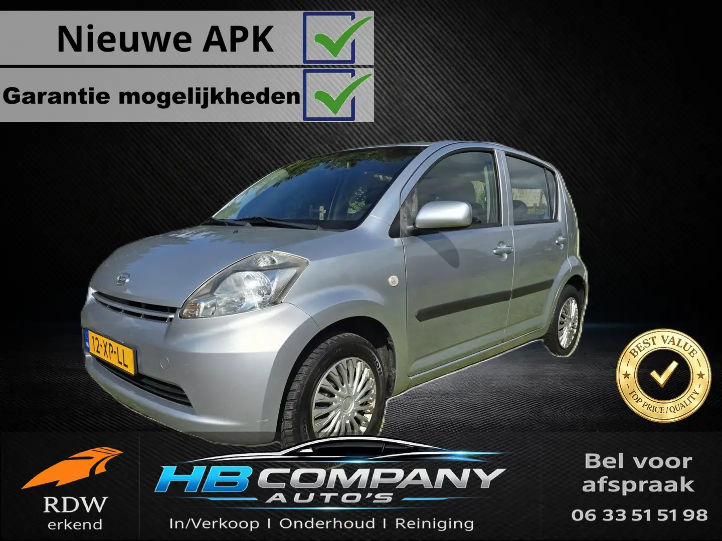 Daihatsu Sirion 2 1.0-12V Premium| Nieuwe APK| Onderhouden| Volle Grau - 1
