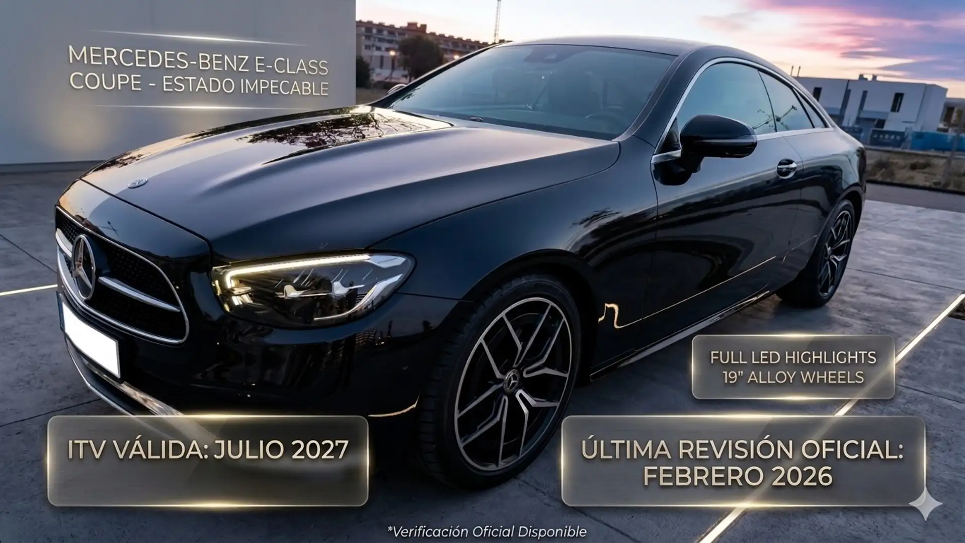 Mercedes-Benz E 220 Coupé 220d 9G-Tronic Negro - 1