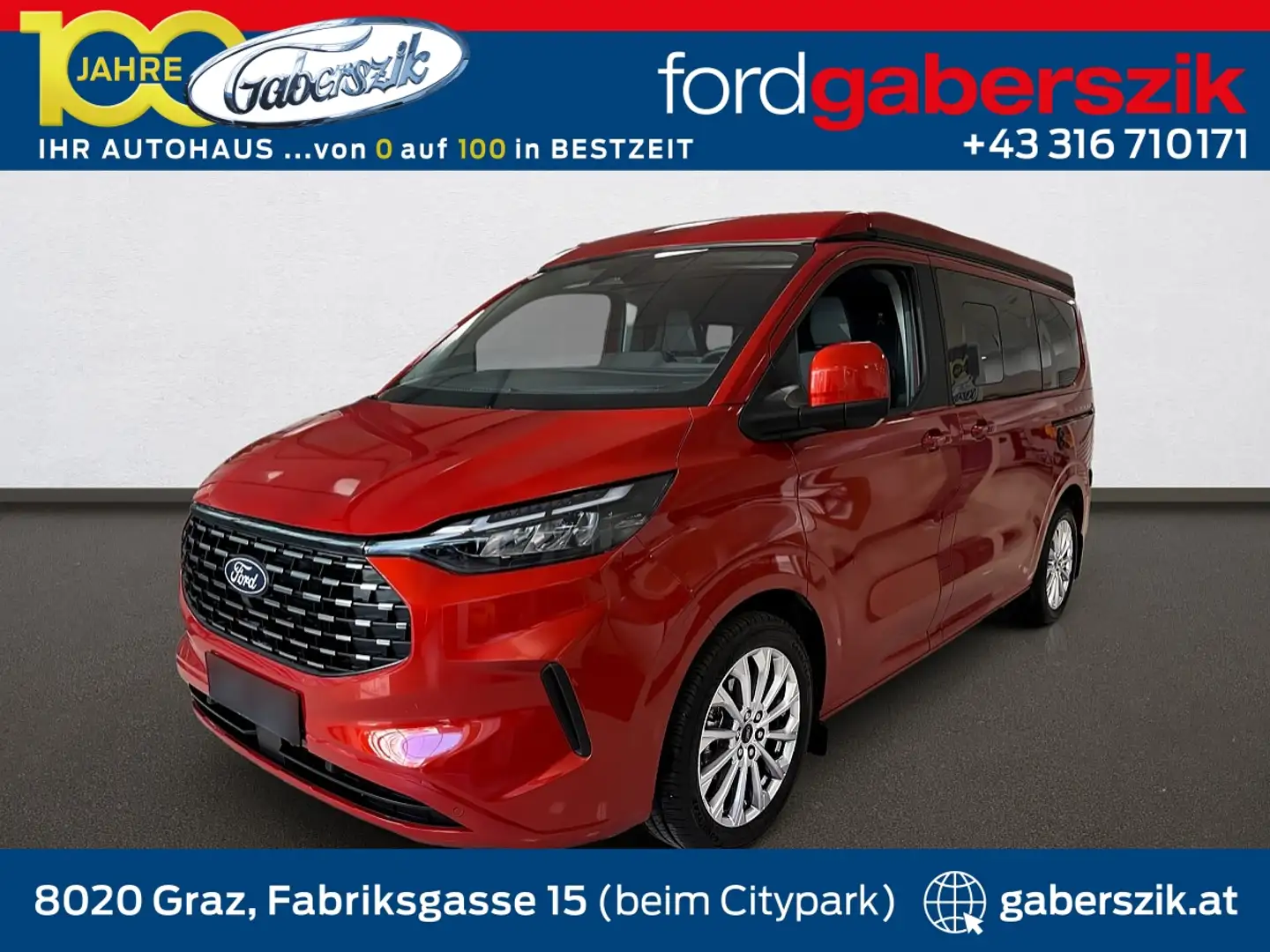 Ford Tourneo Custom Nugget Camper 2,0 EcoBlue 320 L1H1 Titanium Rot - 1