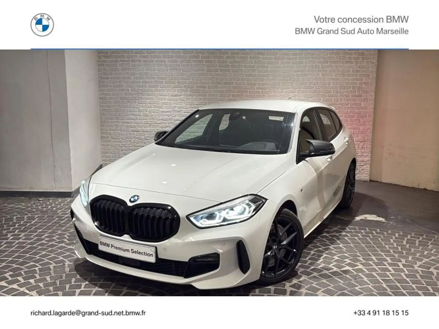 BMW 120 120iA 178ch M Sport DKG7 9cv Blanc - 1
