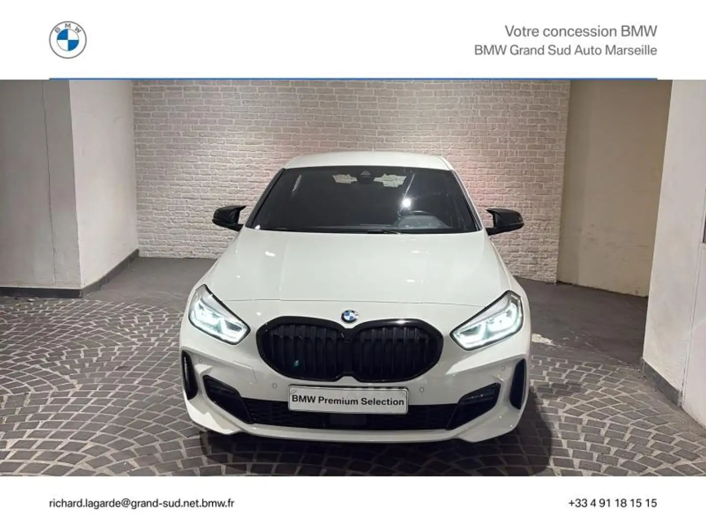 BMW 120 120iA 178ch M Sport DKG7 9cv Blanc - 2