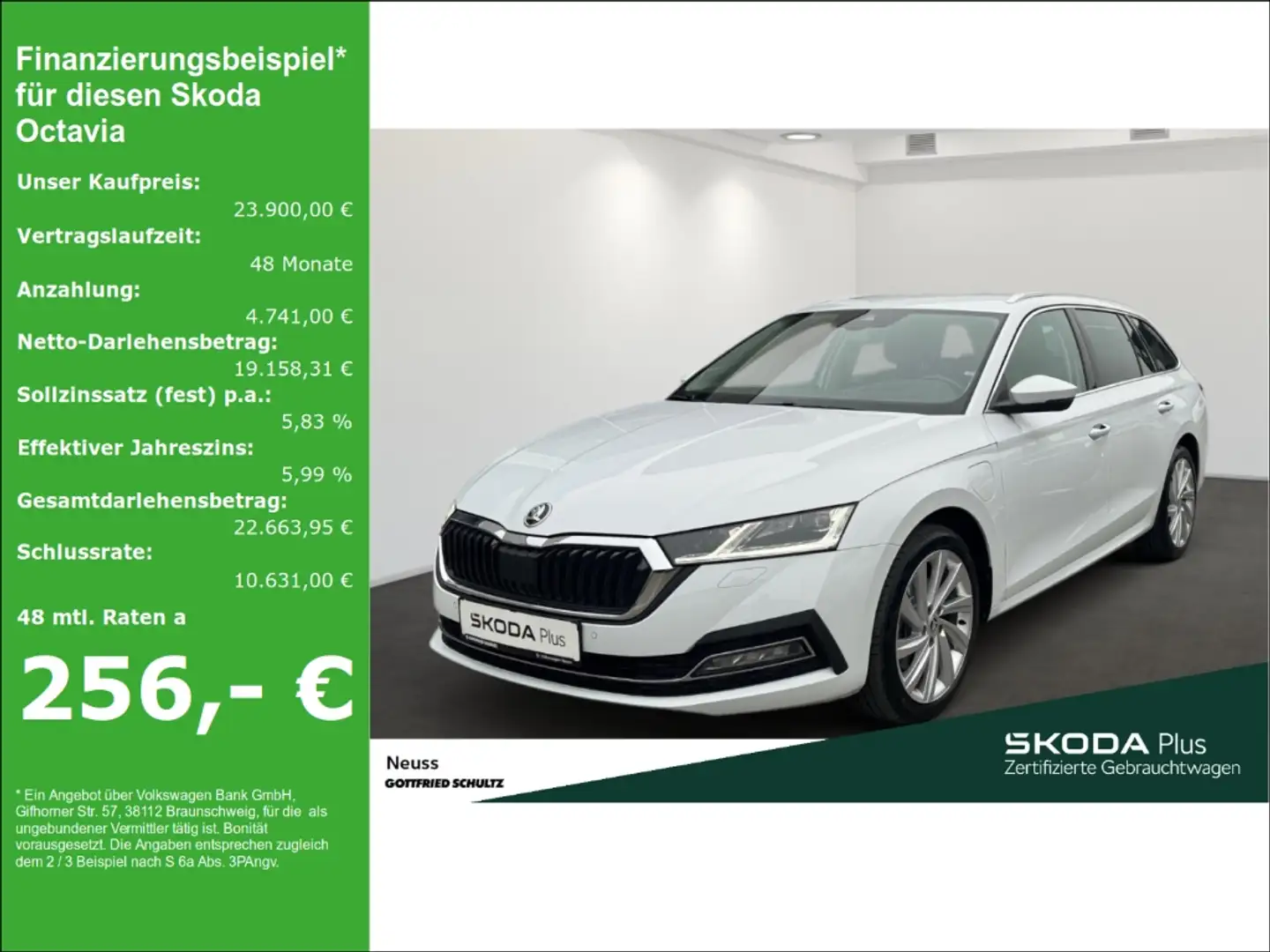Skoda Octavia Combi STYLE iV HYBRID SMART-LINK LED NAVI EPH SITZ Weiß - 1