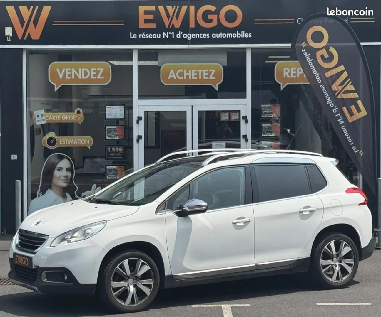 Peugeot 2008 GENERATION-I 1.6 E-HDI 115Ch FELINE TITANE-TOIT PA Blanco - 1