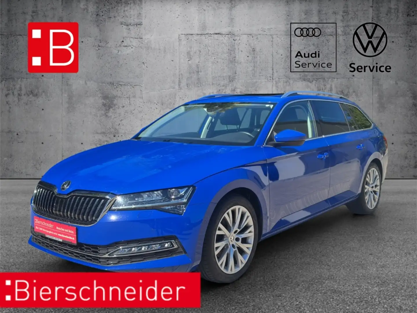 Skoda Superb Combi 2.0 TDI DSG Premium Edition DIGITAL LED PANO Blau - 1