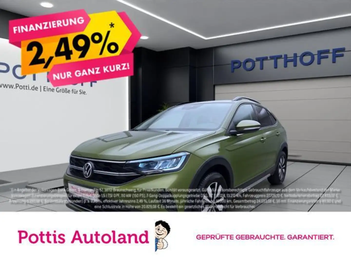 Volkswagen Taigo 1.0 TSI MOVE NAVI KAMERA PDCSITZHZG Grün - 1