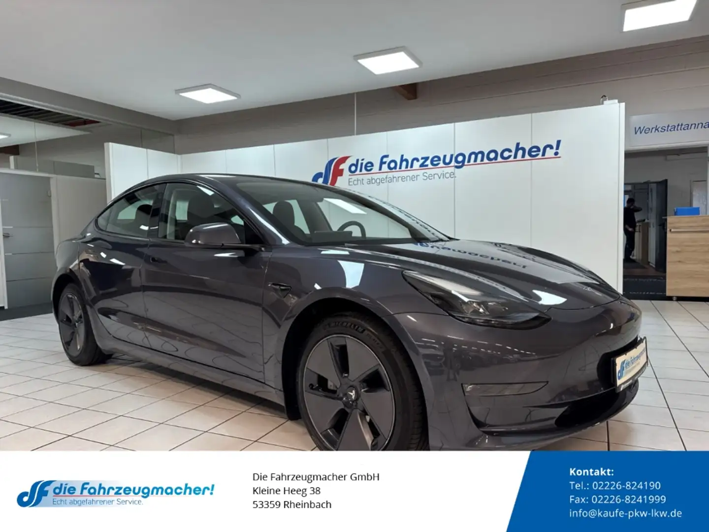 Tesla Model 3 Long Range RWD Soundsystem ACC El. Heckklappe WLAN Grau - 1