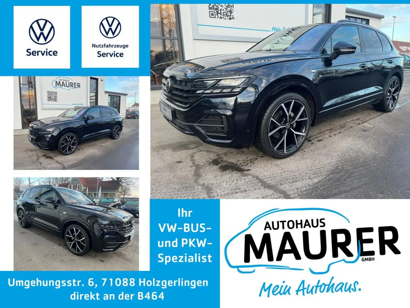 Volkswagen Touareg 3,0 TDI R-Line BlackStyle Pano AHK IQ 360 Noir - 1