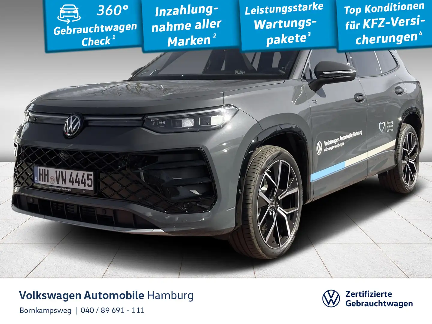 Volkswagen Tayron 2.0 TDI R-Line 4Motion DSG Panorama AHK Grau - 1