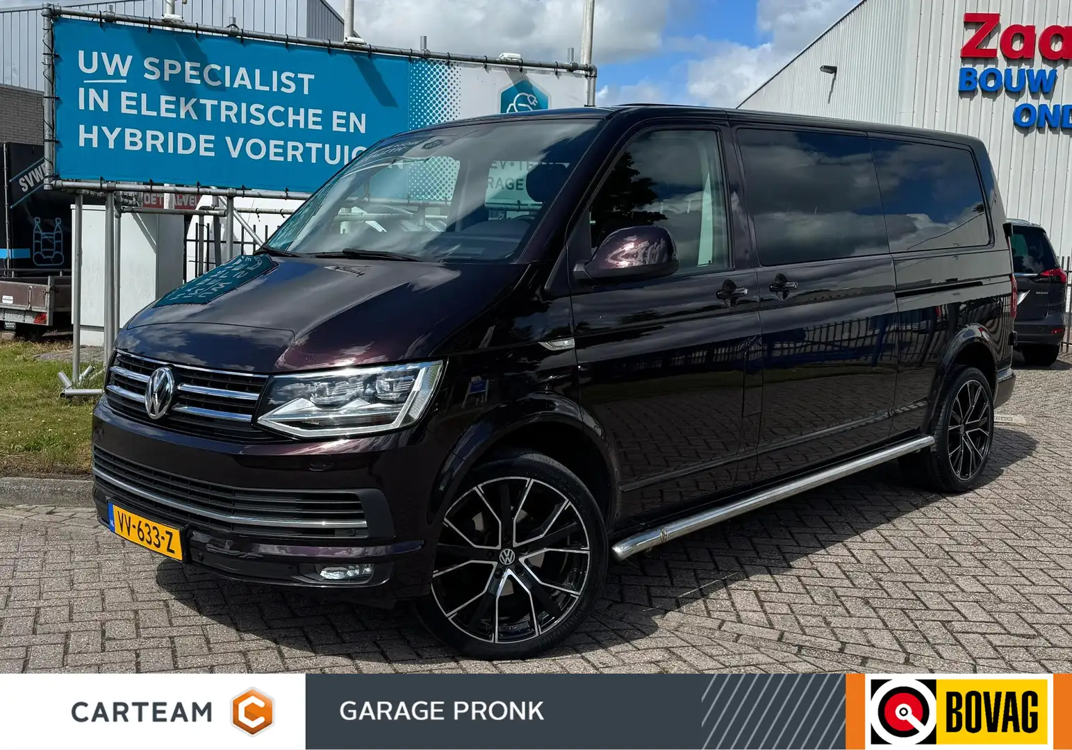 Volkswagen T6 Transporter 2.0 TDI L2H1 DC Highline NAVI/SCHUIFDAK/ Zwart - 1