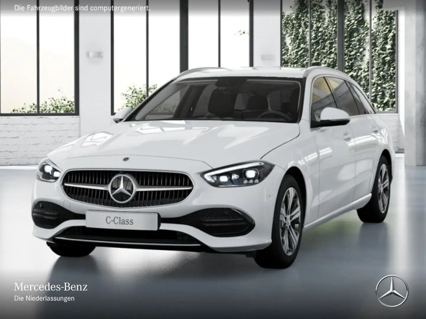 Mercedes-Benz C 180 T AVANTG+360+AHK+TOTW+KEYLESS+9G Weiß - 2