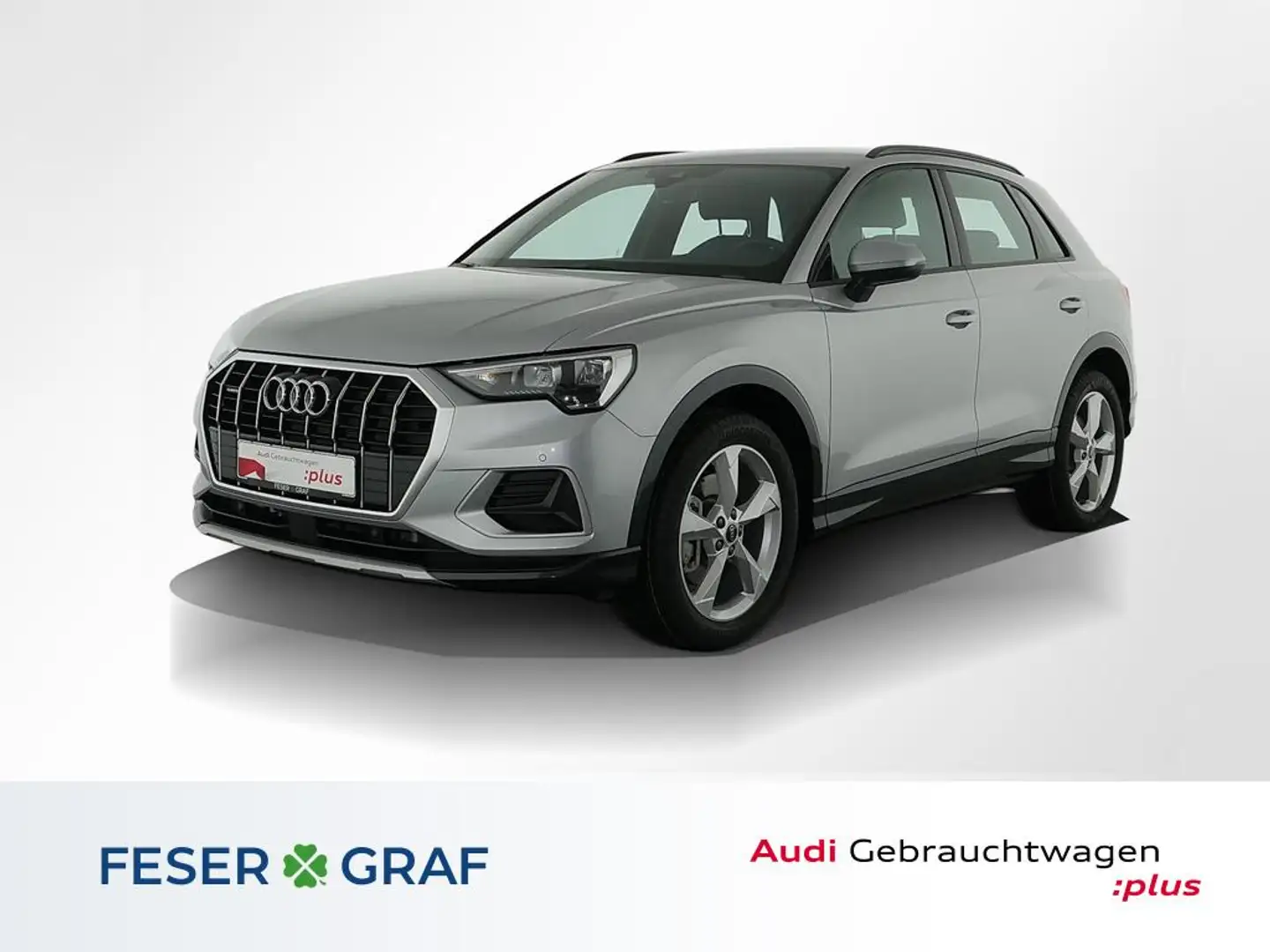 Audi Q3 advanced 40 TDI qu AHK,Kamera,Leder Silber - 1