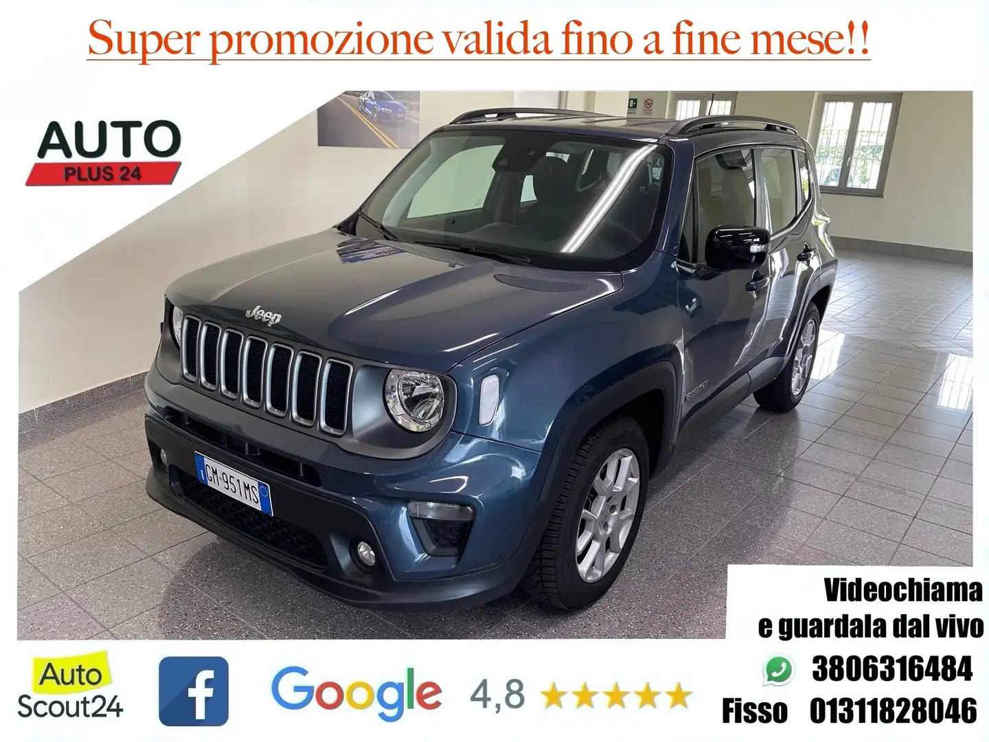 Jeep Renegade 1.5 Turbo T4 MHEV Limited CON PROMO PLUS Azul - 1
