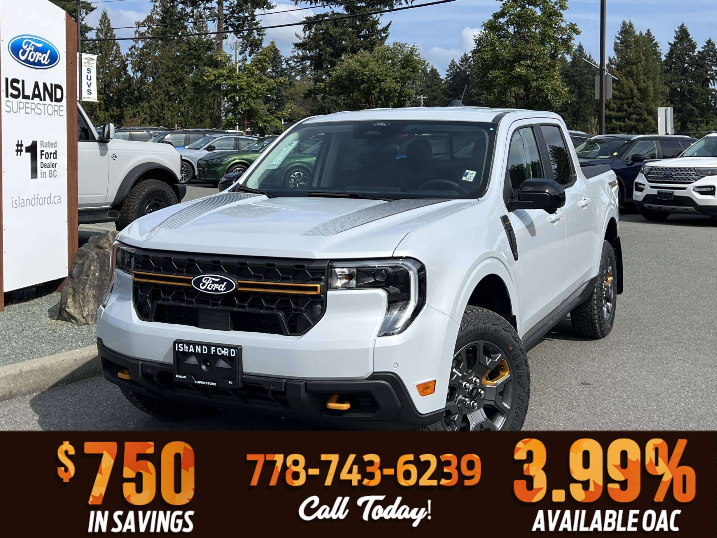 White 2026 Ford Maverick Pickup Truck All-Wheel Drive 8-Speed Automatic