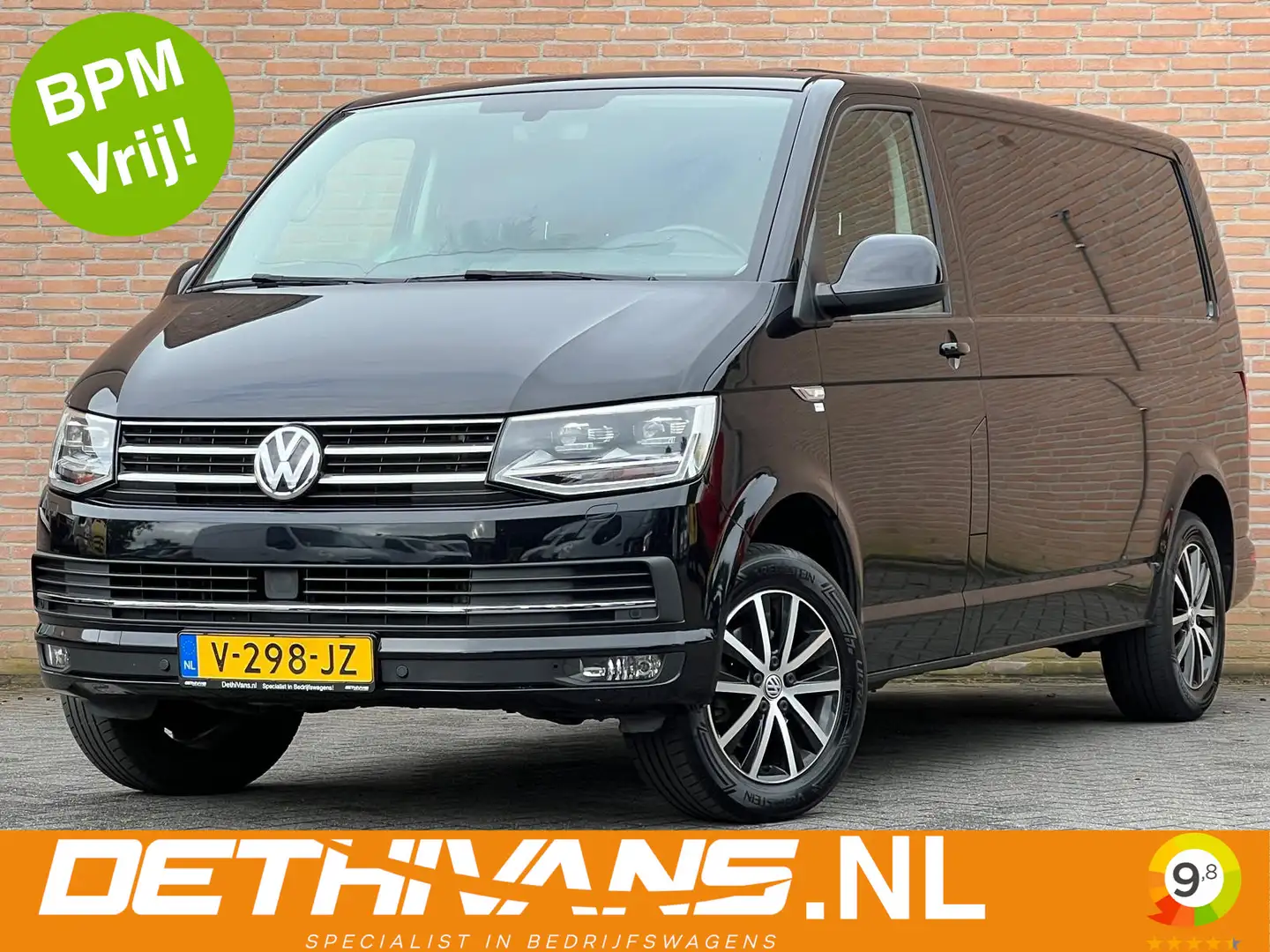 Volkswagen T6 Transporter 2.0TDI 150PK Lang / Distronic / Euro6 Noir - 1