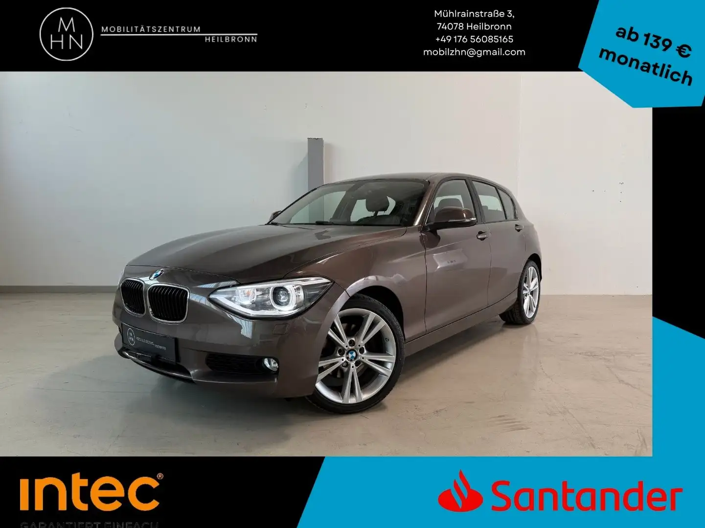 BMW 118 i Sport Line XENON*KAM*NAVI*SCHECK*PDC*SHZ Brun - 1