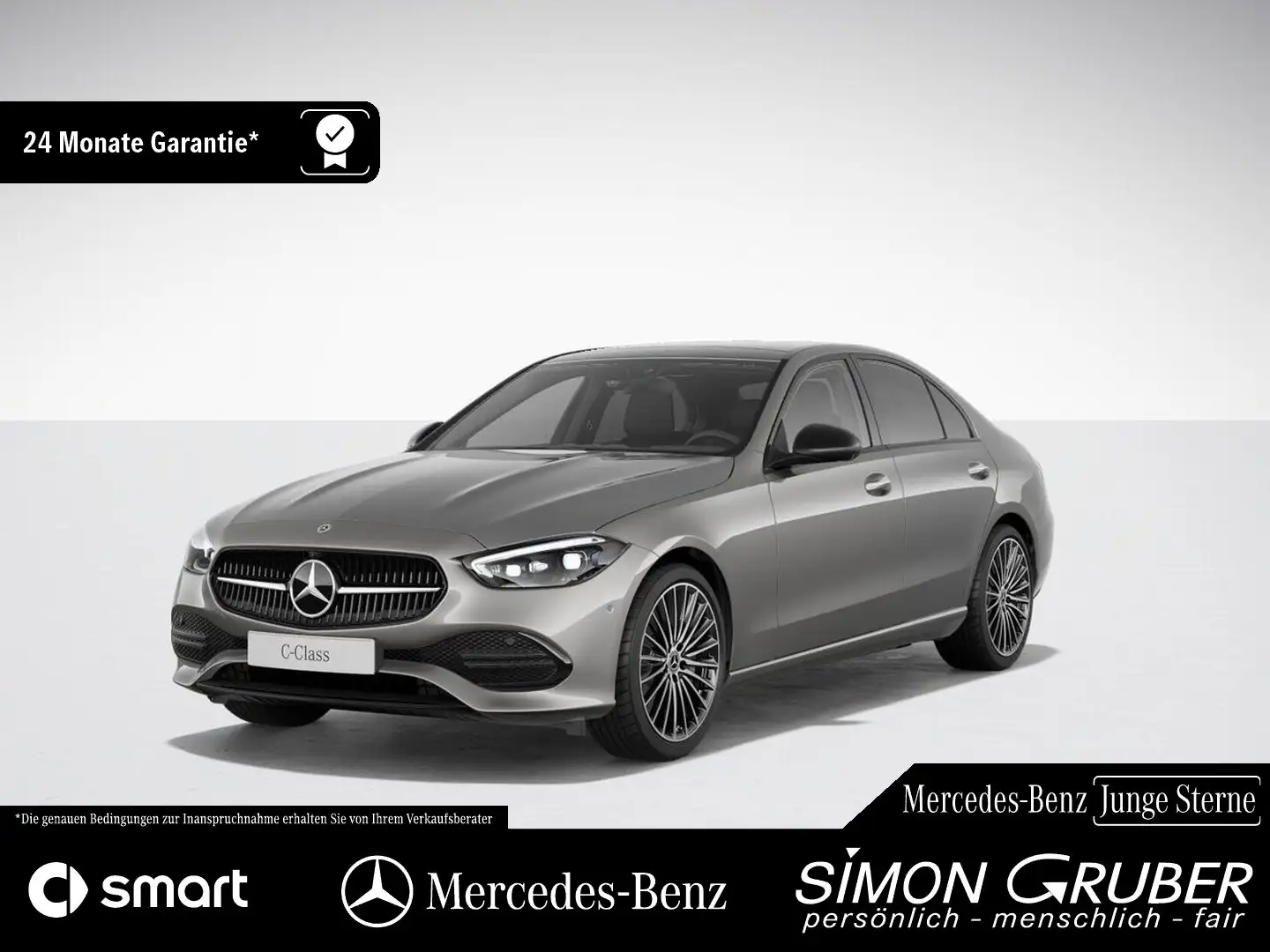 Mercedes-Benz C 300 Avantgarde Burm Pano Leder DigiLi 360 AHK Silber - 1