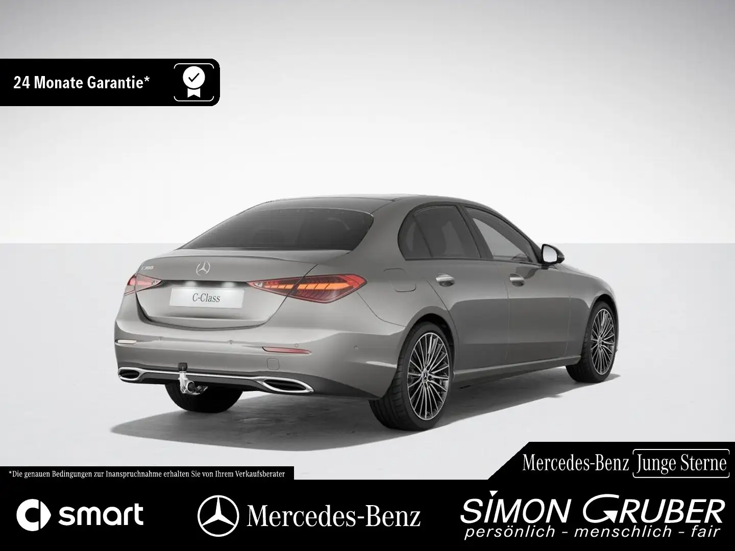 Mercedes-Benz C 300 Avantgarde Burm Pano Leder DigiLi 360 AHK Silber - 2