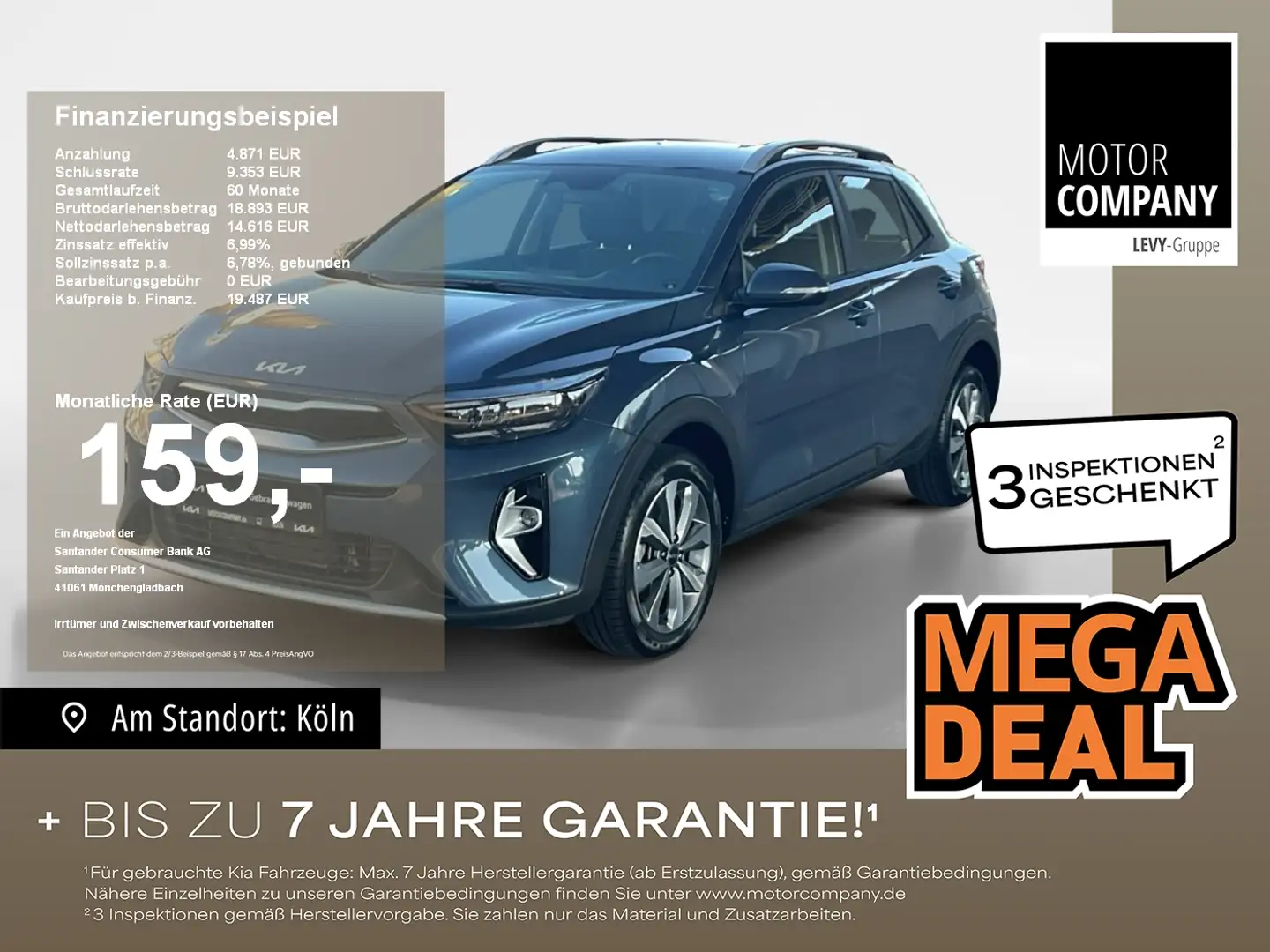 Kia Stonic 1.0 T-GDI Vision Automatik+DigitalCockpit+ Blau - 1