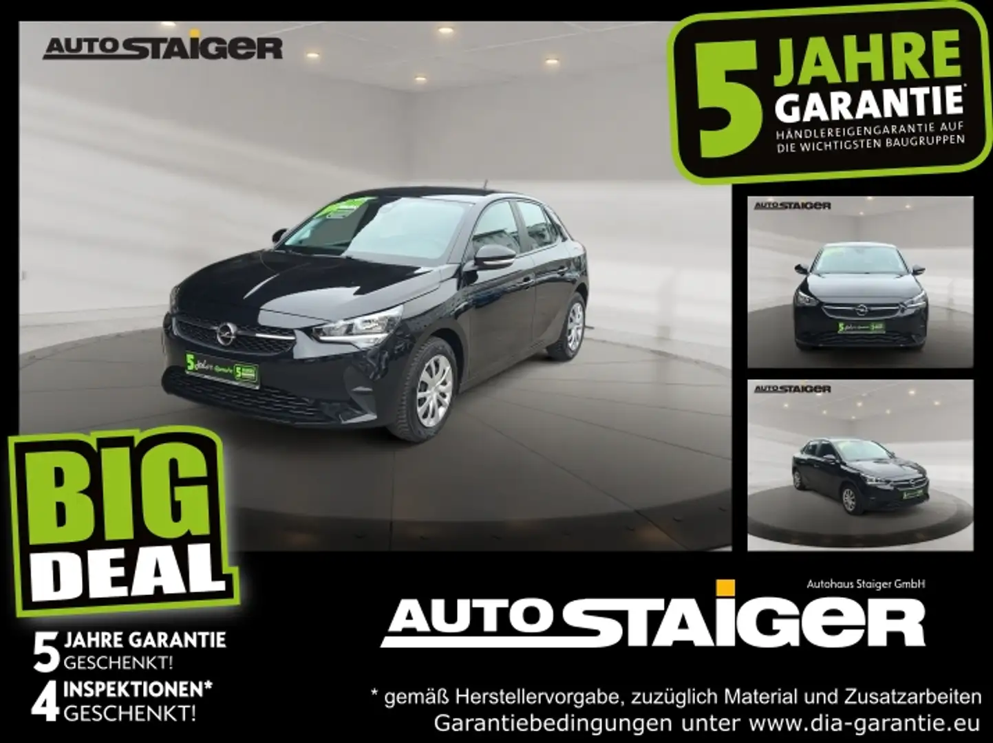 Opel Corsa F 1.2 Edition Allwetter*Lichtsens*Bluetth Schwarz - 1