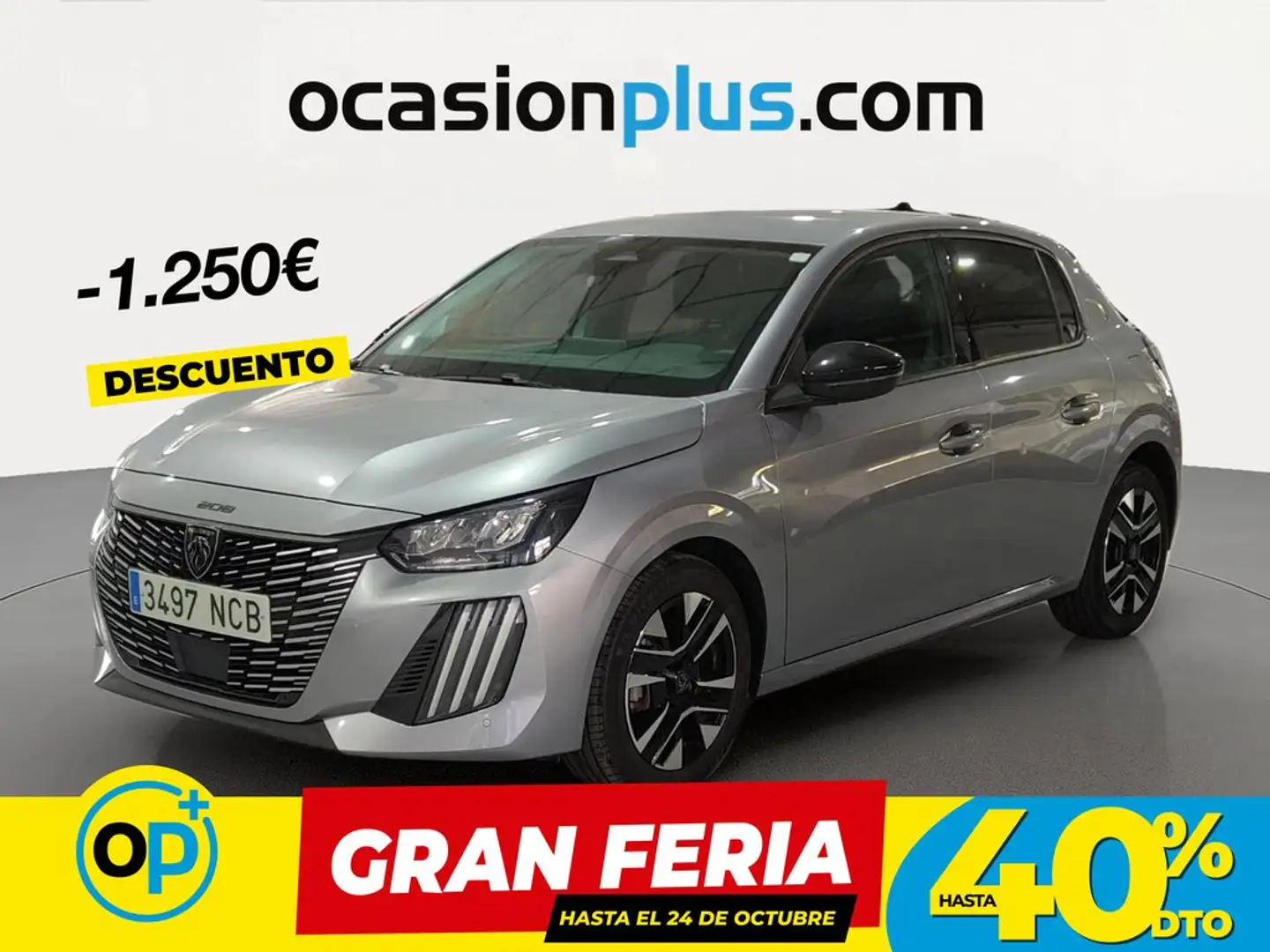 Peugeot 208 1.2 Puretech S&S Allure 100 Gris - 1
