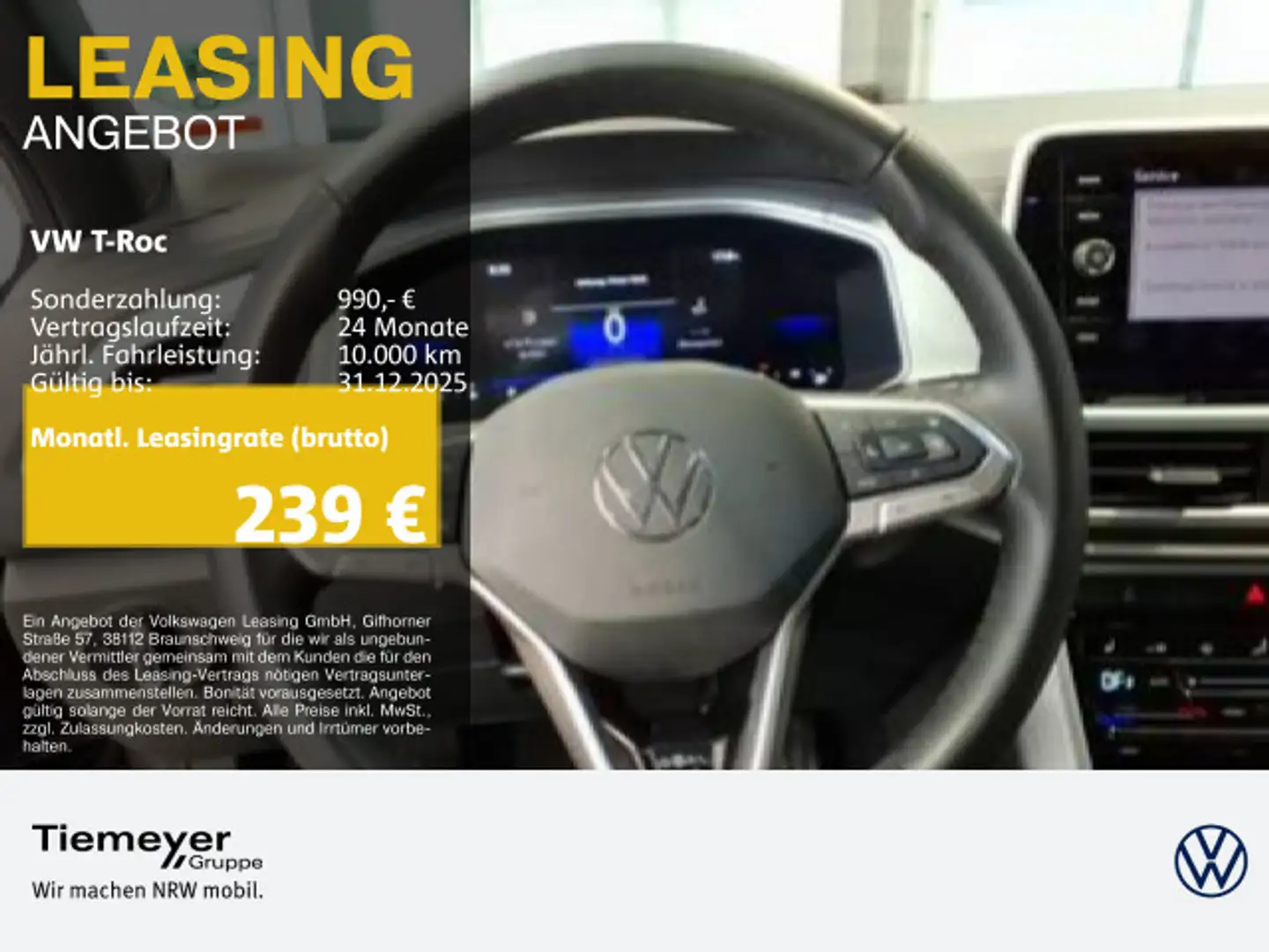 Volkswagen T-Roc 2.0 TDI DSG GOAL LM18 KAMERA AHK IQ.DRIVE Grau - 1