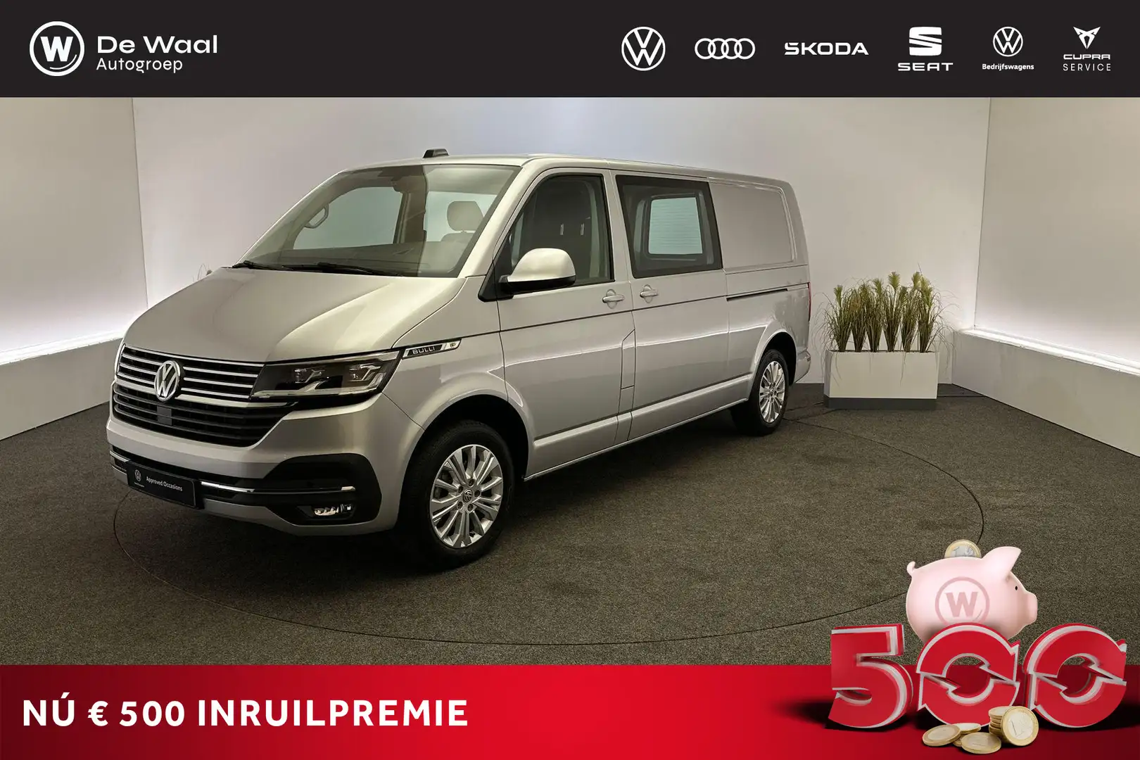 Volkswagen T6.1 Transporter 2.0 TDI 150pk DSG L2H1 28 Bulli | Stoelverwarming, Argent - 1