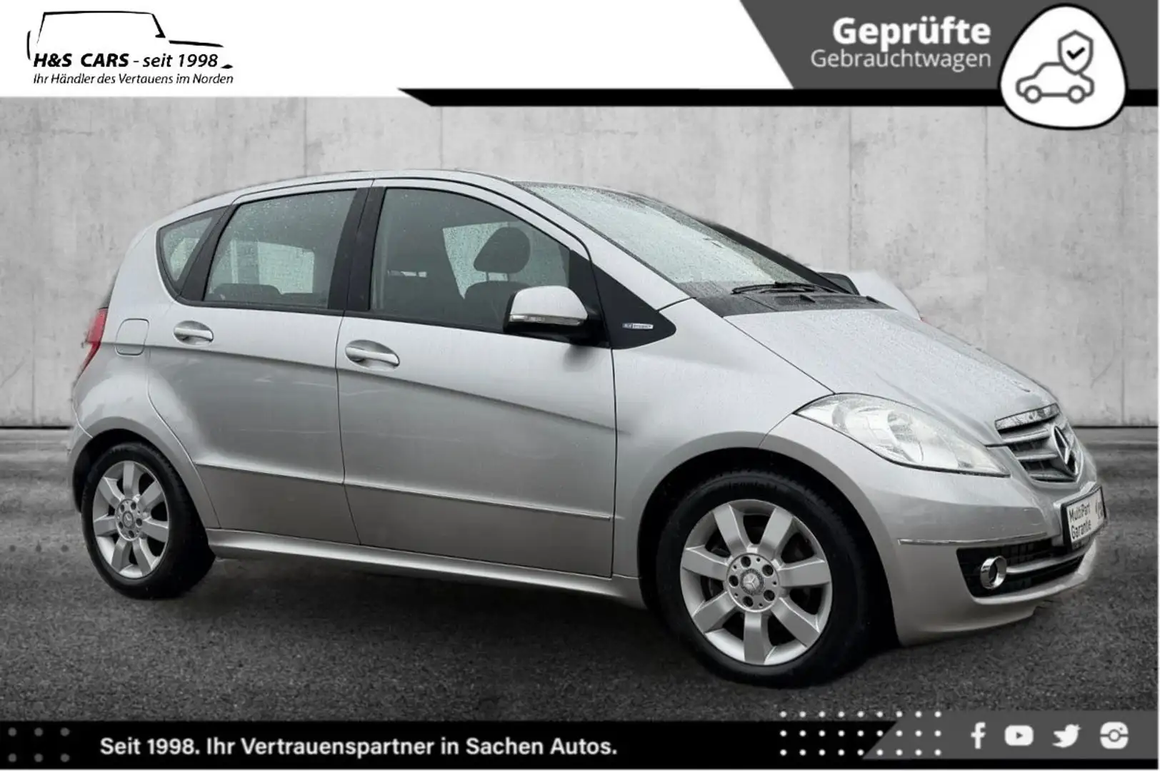 Mercedes-Benz A 160 CDI ELEGANCE MB SERV-GPFL LEDER FREISP TÜV Silber - 1