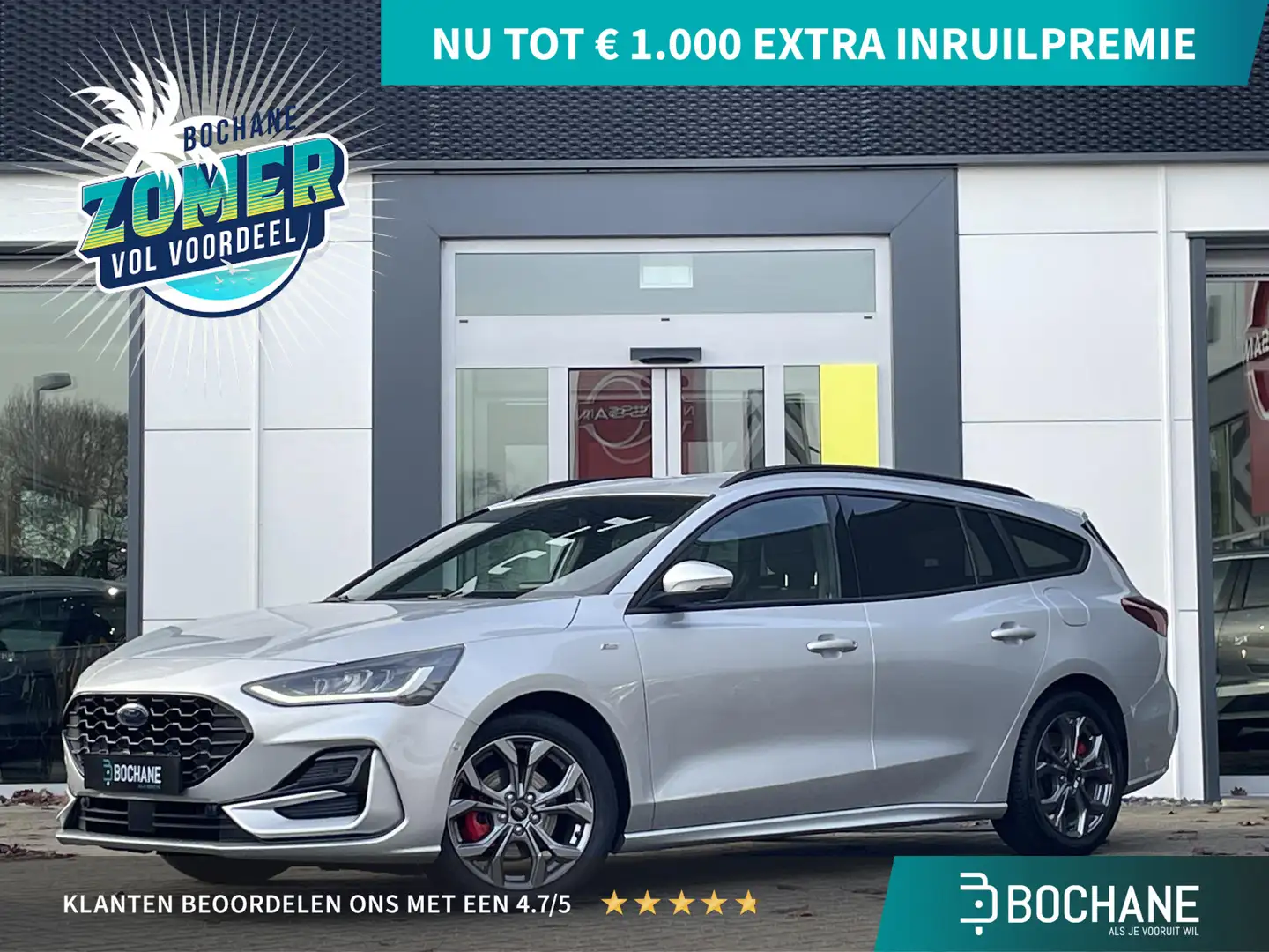 Ford Focus Wagon 1.0 EcoBoost Hybrid 125 ST Line | Achteruitr Argent - 1