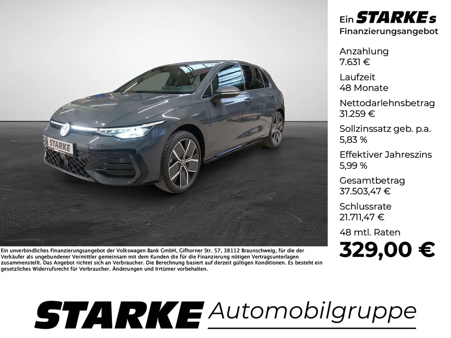 Volkswagen Golf 8 1.5 eTSI DSG R-Line Gris - 1