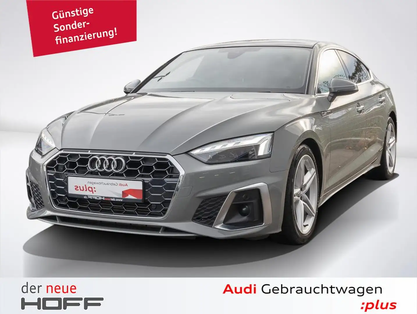 Audi A5 Sportback S line 40 TFSI Pano AHK Assitenz Matrix Grijs - 1