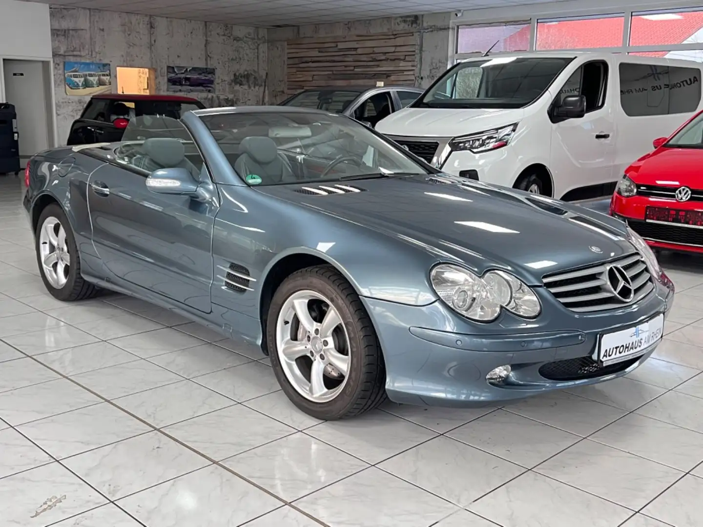 Mercedes-Benz SL 500 Roadster+Navi+Leder+Memory+Deutsches Auto Albastru - 2