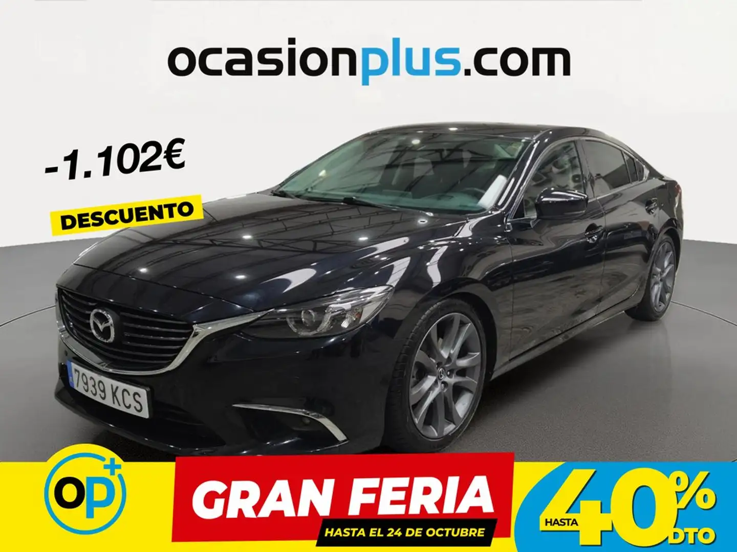 Mazda 6 2.2DE Luxury (Navi) Aut. 110kW Negro - 1