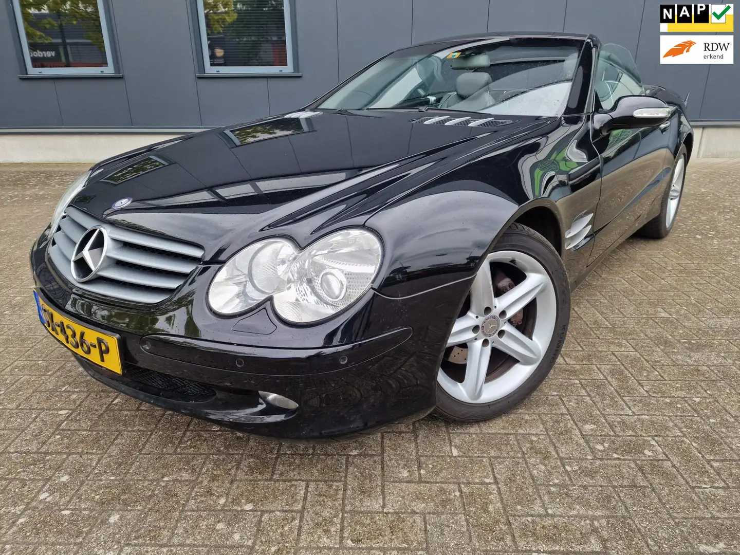Mercedes-Benz SL 500 netto € 14.500 ex btw, full option, bijtel vriende Zwart - 1