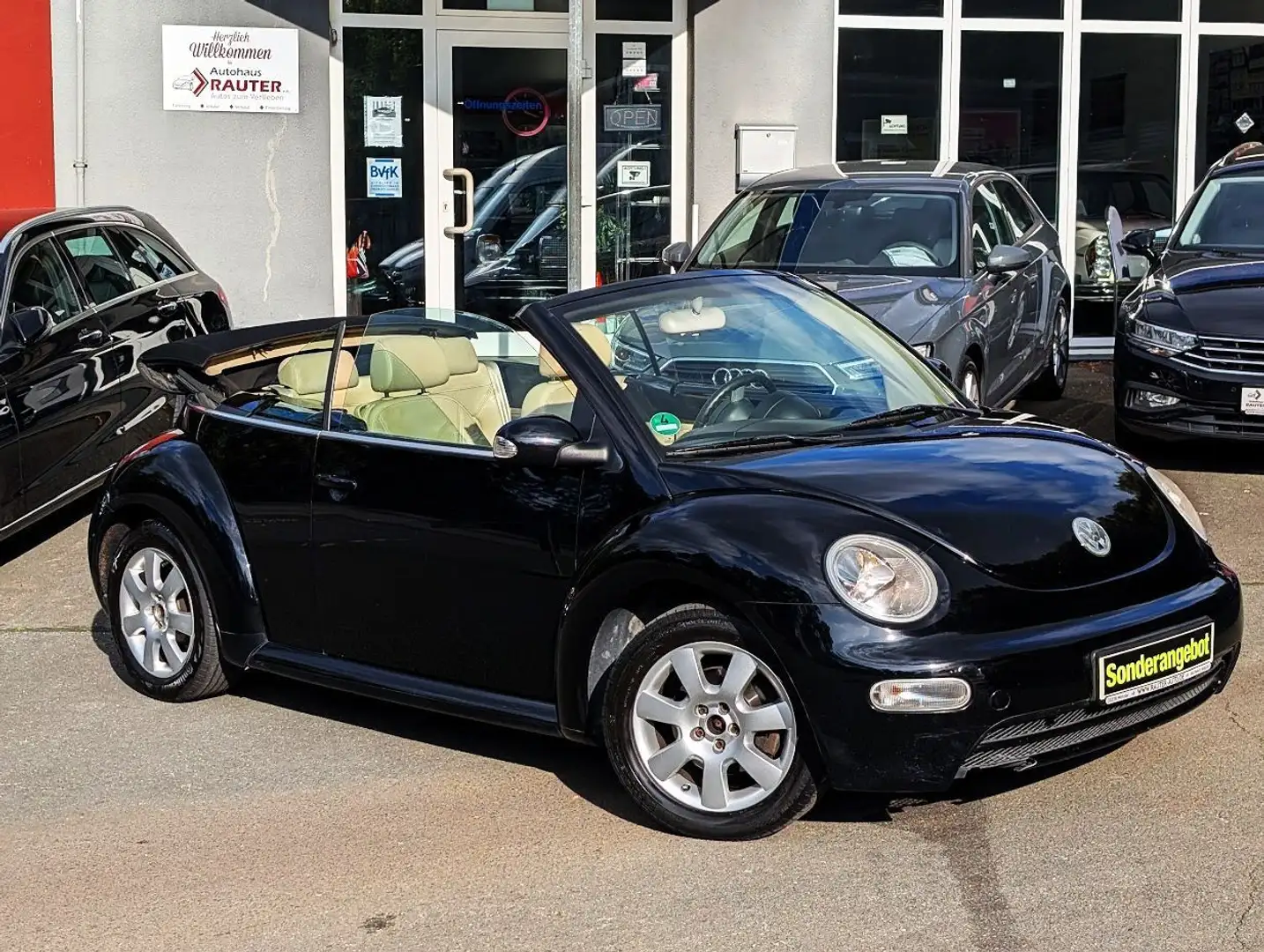 Volkswagen New Beetle Cabriolet 2.0 Leder 3 Monate TÜV! 3Hd Schwarz - 1